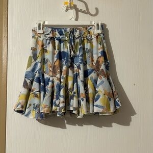 Entro Multicolor Floral Skater Skort